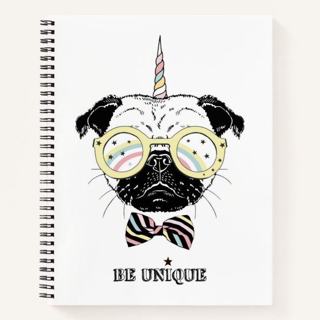 Pug Unicorn | Be Unique Notebook (Front)