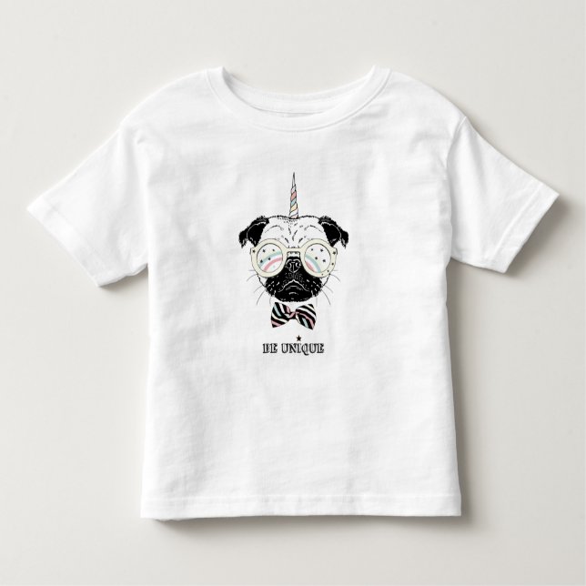 Pug Unicorn | Be Unique Toddler T-shirt (Front)