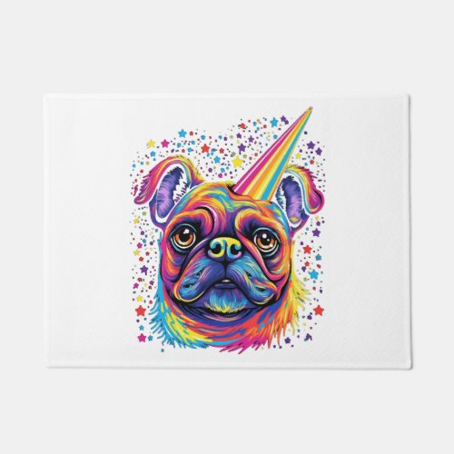 Pug Unicorn Horn Pugicorn Pug Owner Pug Lover  Doormat