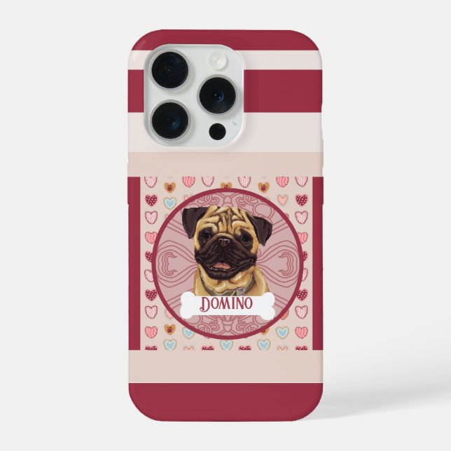 Pug Valentine Heart iPhone 11 Pro Case  (Back)