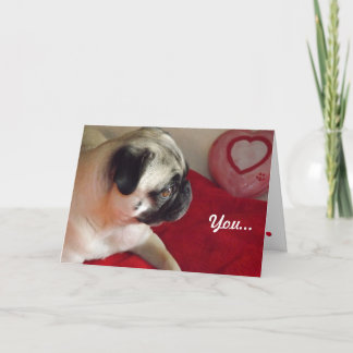 Pug Valentine Holiday Card