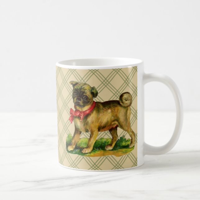 pug vintage coffee mug (Right)