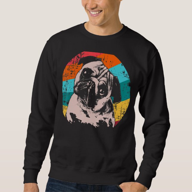 Pug Vintage Style  Idea Sweatshirt (Front)