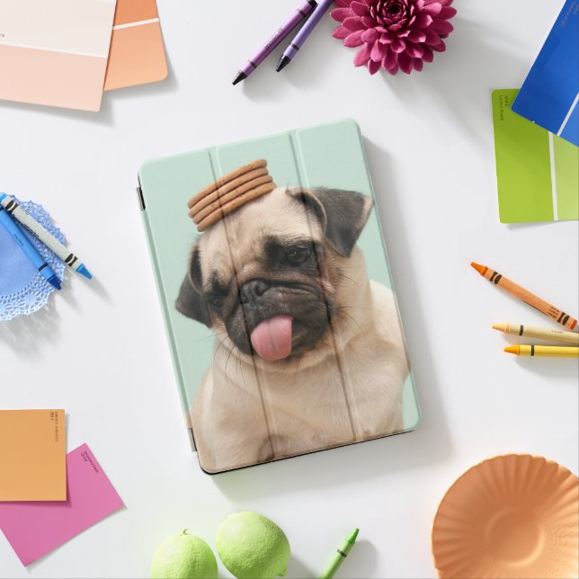 Pug Wants Treats iPad Pro Cover (Desk)