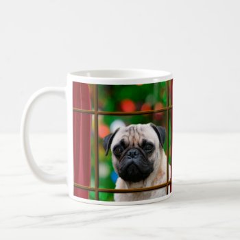 Pug Watches For Santa Coffee Mug by deemac2 at Zazzle