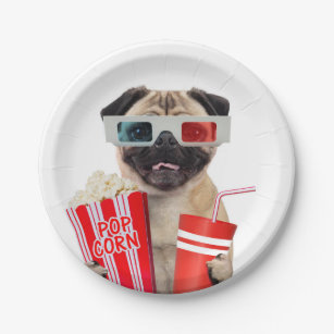 pug paper plates