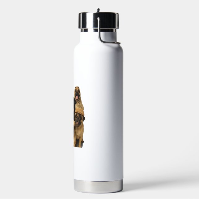 Pug Water Bottle (Left)