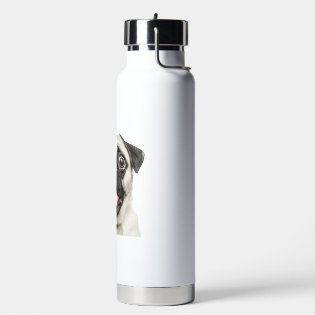 pug water bottle (Left)