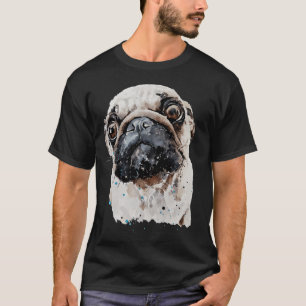 Pug Watercolour Art,Pug Art,Pug themed items,GSP A T-Shirt