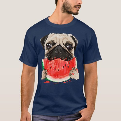 Pug Watermelon T_Shirt