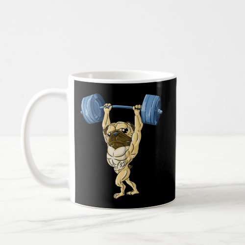 Pug Weightlifting Cute Dog Gym Pet Funny Bodybuild Coffee Mug