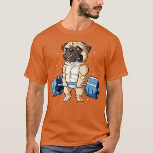 Pug Weightlifting Funny Deadlift Men Fitness Gym W T-Shirt