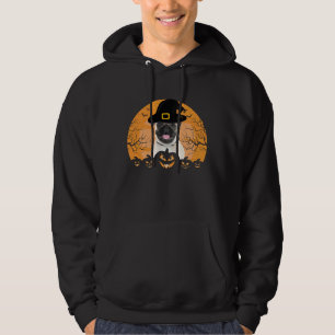 Pug Witch Hat Jack-o-Lantern Dogs Halloween T-Shir Hoodie