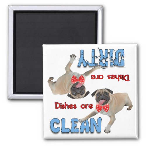 Pug With A Bow Tie Dog Lovers Dishwasher Magnet