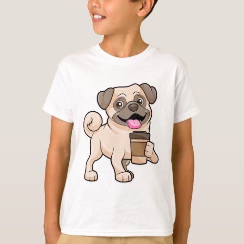 Pug with Coffee to go T_Shirt