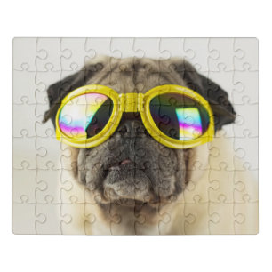 Pug with Goggles Jigsaw Puzzle
