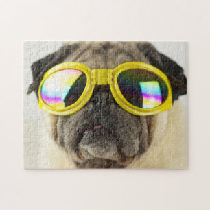 Pug with Goggles Jigsaw Puzzle