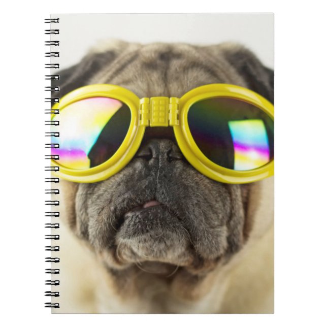 Pug with Goggles Notebook (Front)