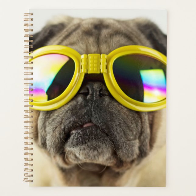 Pug with Goggles Planner (Front)