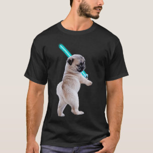 Pug with Lightsaber Classic 4 T-Shirt