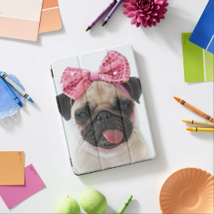 Pug with Pink Bow iPad Pro Cover