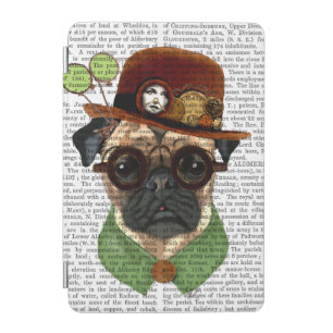 Pug with Steampunk Bowler Hat iPad Mini Cover