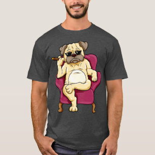 Pug with sunglasses and cigar T-Shirt