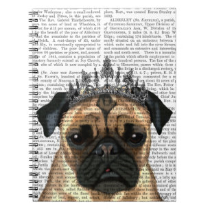 Pug With Tiara Notebook