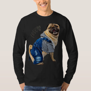 Pug Women Men Pug Mom Dad Life Love Dog Pet 12 T-Shirt