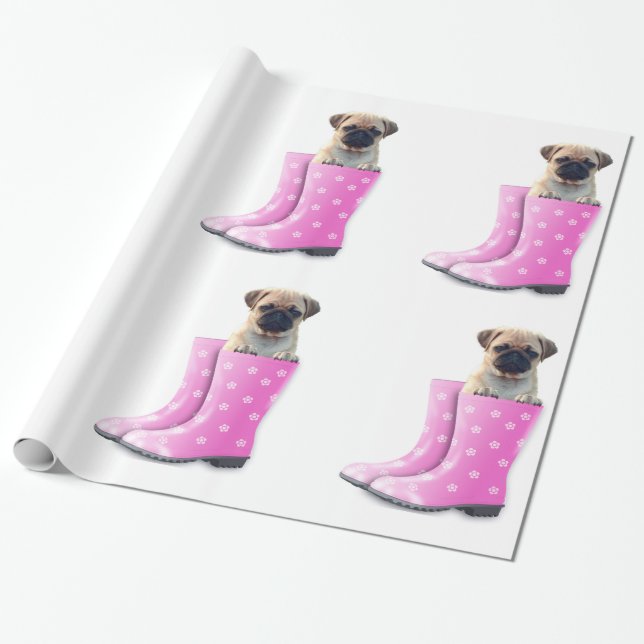 Pug Wrapping Paper (Unrolled)