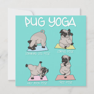 Pug Yoga Holiday Card