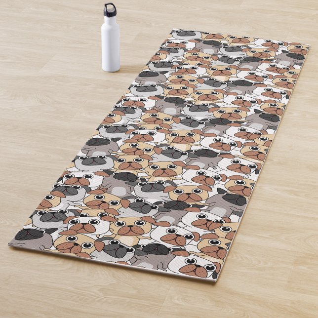 Pug Yoga Mat (“A mat full of pugs to keep you smiling through every stretch.”)
