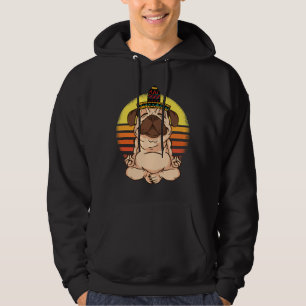 Pug Yoga Sombrero Cinco de Mayo Pug Mom Pug Dad Cl Hoodie