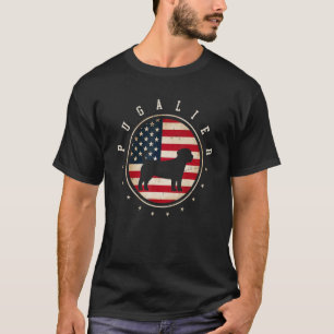 Pugalier Usa Flag 4th July Dog Mom Dad T-Shirt