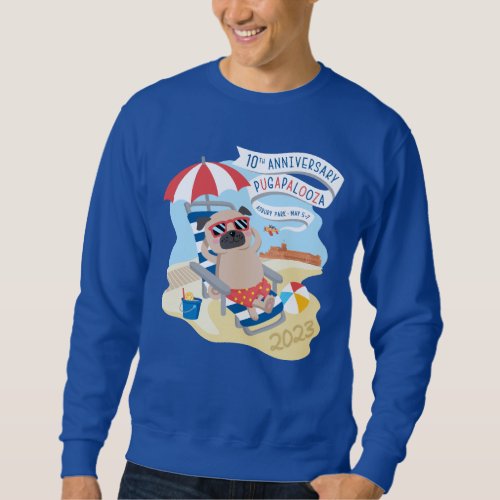 Pugapalooza Asbury Park 2023 Mens Sweatshirt