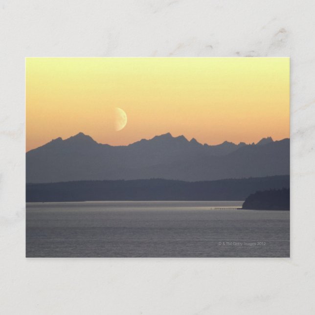 Puget Sound Moonset Postcard (Front)