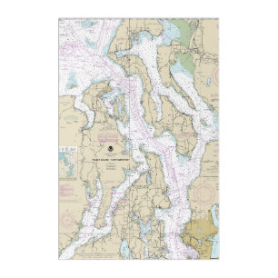 Puget Sound-Northern Part Nautical Chart 18441 Acrylic Print