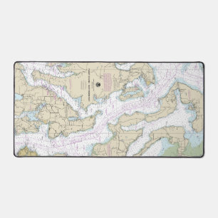 Puget Sound-Northern Part Nautical Chart 18441 Desk Mat