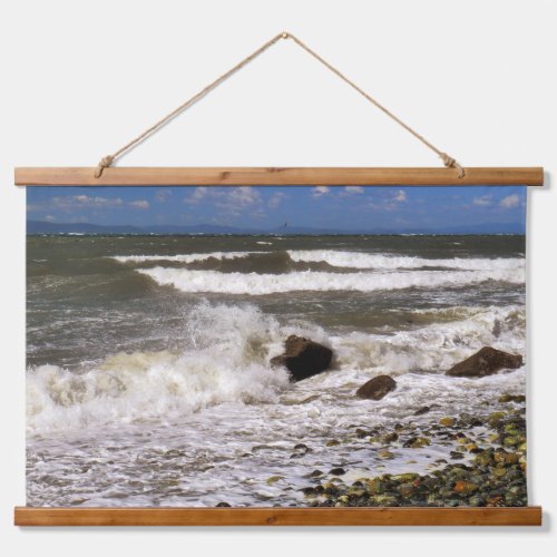 Puget Sound Washington Beach Photo  Hanging Tapestry