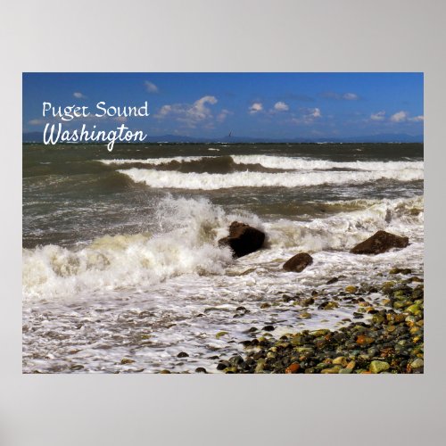 Puget Sound Washington Seascape Photo Poster