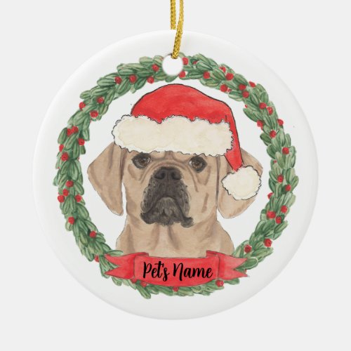 Puggle Ceramic Ornament