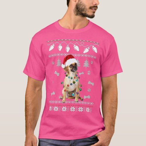 Puggle Christmas Dog Light Ugly Sweater 