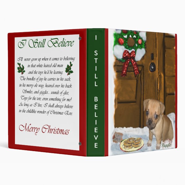 Puggle Christmas Gifts Binder (Background)