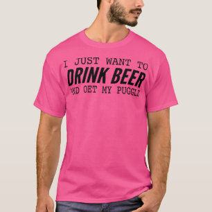 Puggle Dog Lover Beer Tees Funny Dog Mom Gift