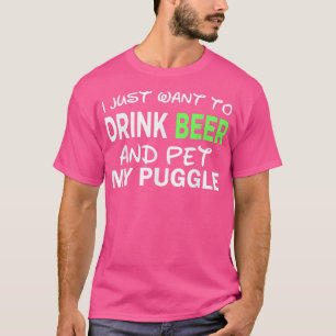 Puggle Dog Lover Beer Tees Funny Dog Mom Gift T-Sh