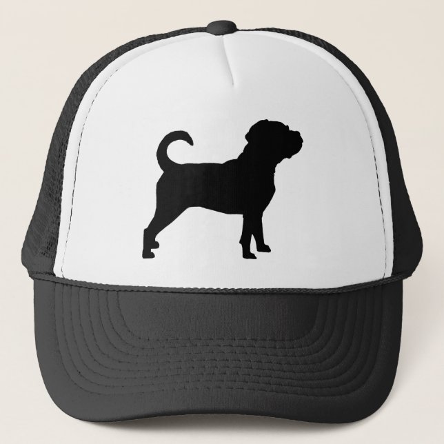 Puggle Dog Silhouette Trucker Hat (Front)