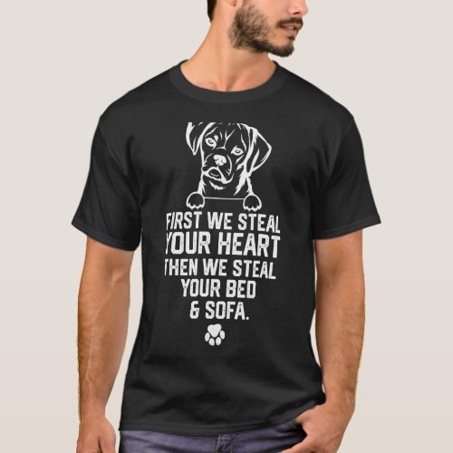 Puggle dog Steal Your Heart Steal Your Bed sofa T-Shirt