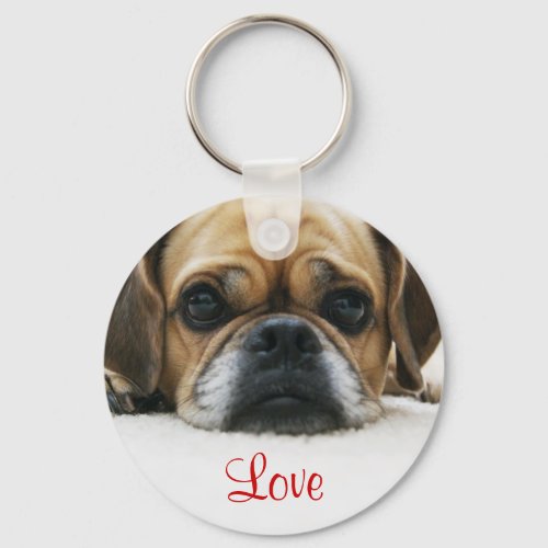 Puggle Love Keychain