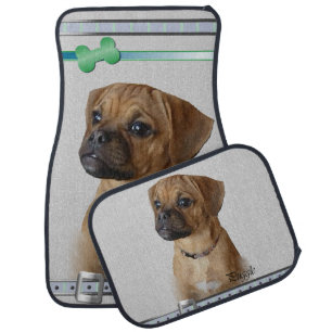 Puggle Lovers Art Car Floor Mat