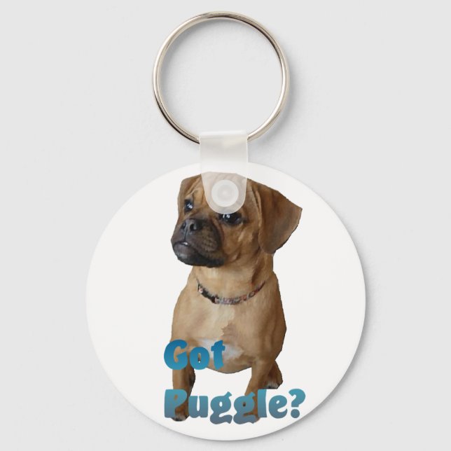 Puggle Lovers Gifts Keychain (Front)